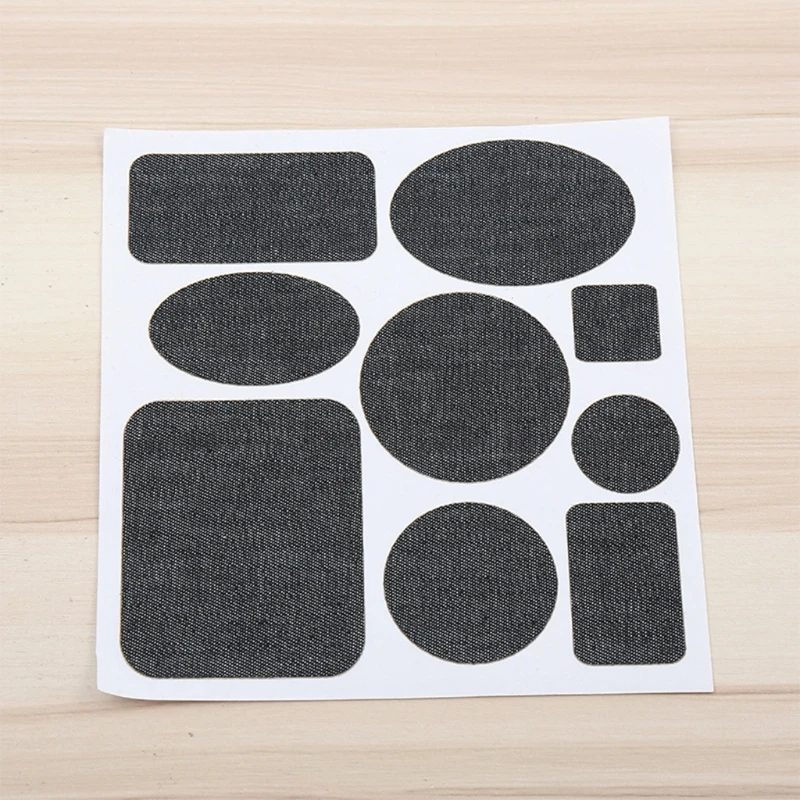 

9 Shapes Iron on Patches Denim Jean Repair Patches Clothing Repair Patch Kit for Inside Jeans and Clothing Repair