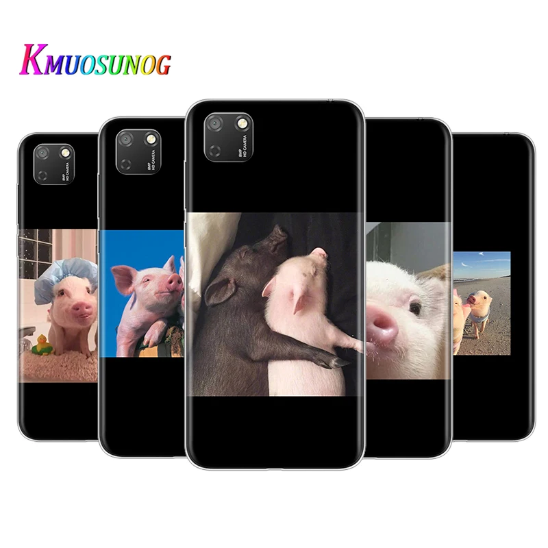

Transparent Cover Cute Little Pink Pet Pig For Honor 9 9S 9A 9C 9X 9N 9i V9 10 10i 10X X10 Lite Pro Shockproof Phone Case