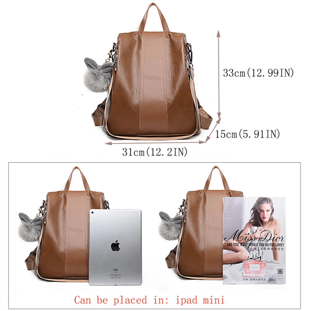 Популярный женский рюкзак с защитой от кражи Модные Винтажные Школьные Сумки из