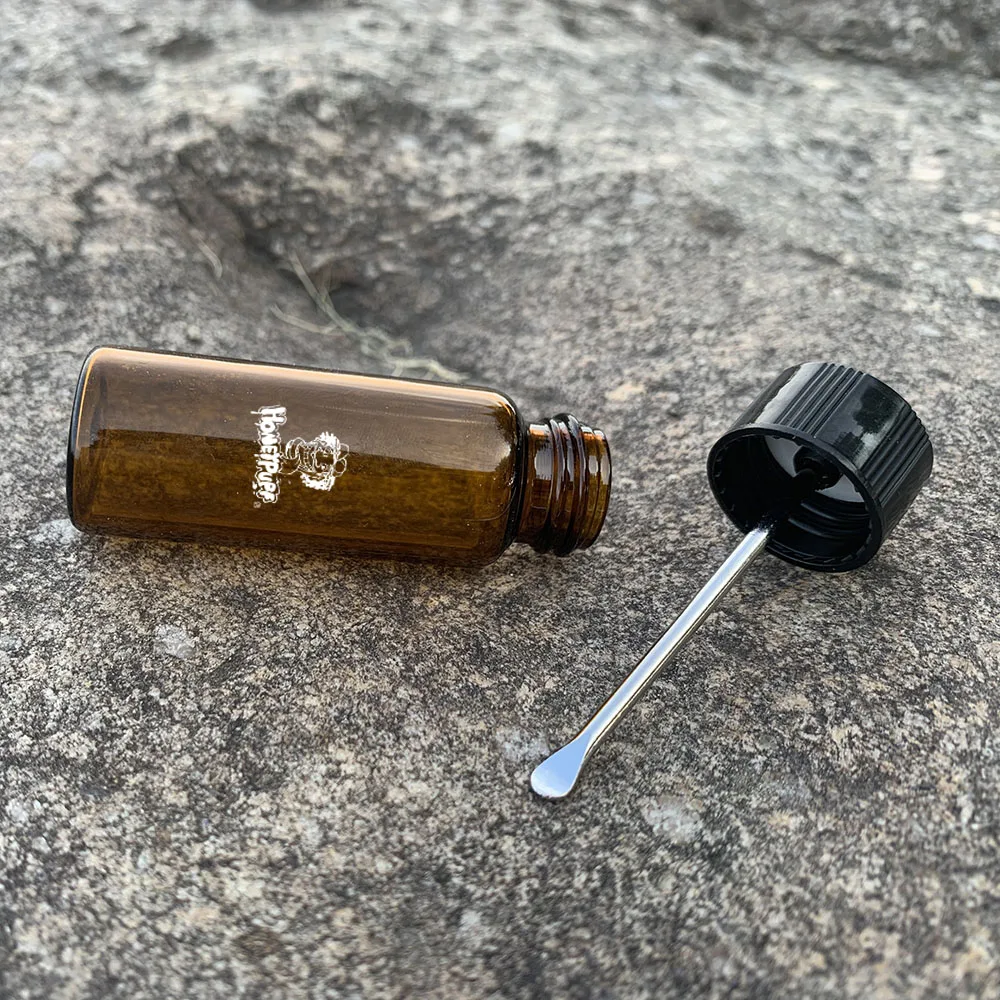 

HONEYPUFF Sniffer Glass Bottle Snuff Snorter Pill Box Bottle Smoking Pipe Metal Spoon Smoking Accessories