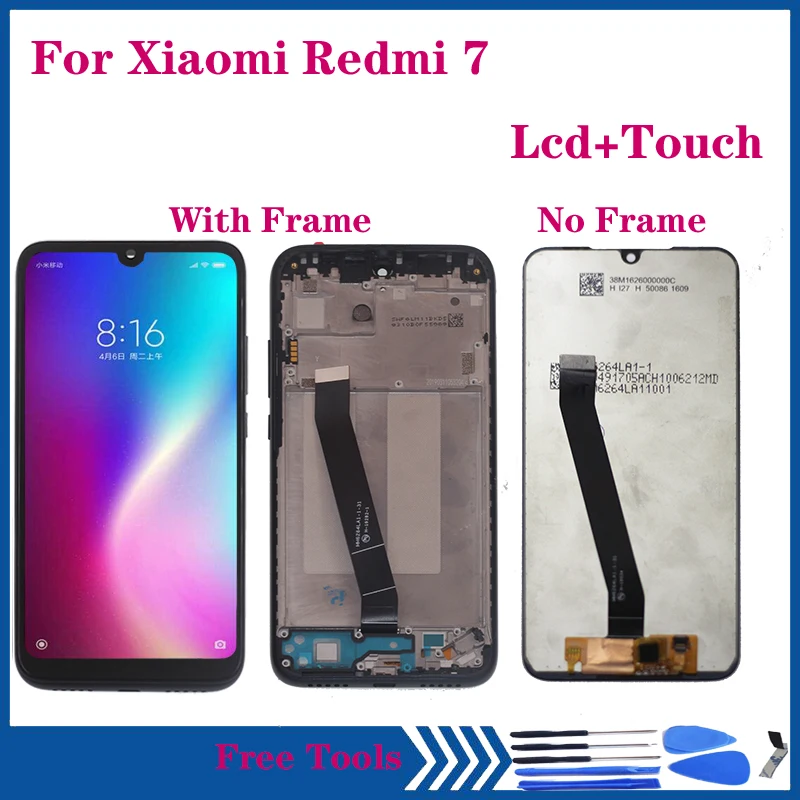 

6.26" high quality For Xiaomi Redmi 7 LCD Display Touch Screen Replacement For Redmi7 LCD Repair kit with frame