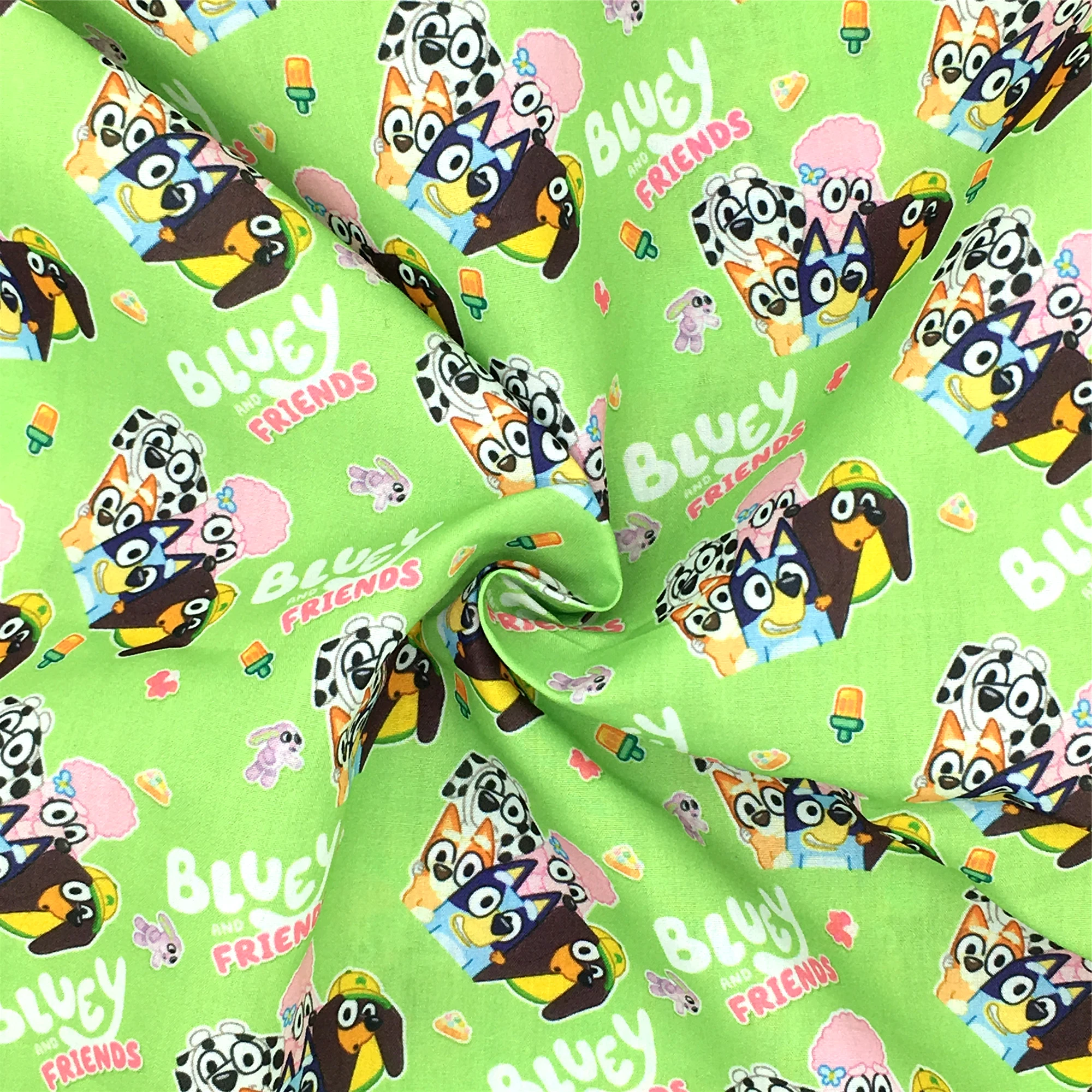 Рождественская Лоскутная ткань из полиэстера и хлопка с собакой 100%