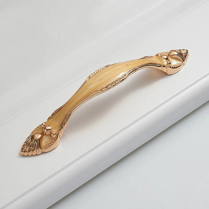 

Aluminium Alloy Amber Wardrobe Door Handles 96MM 128MM Drawer Knobs Cupboard Door Handles Pulls Pastoral Furniture Handle