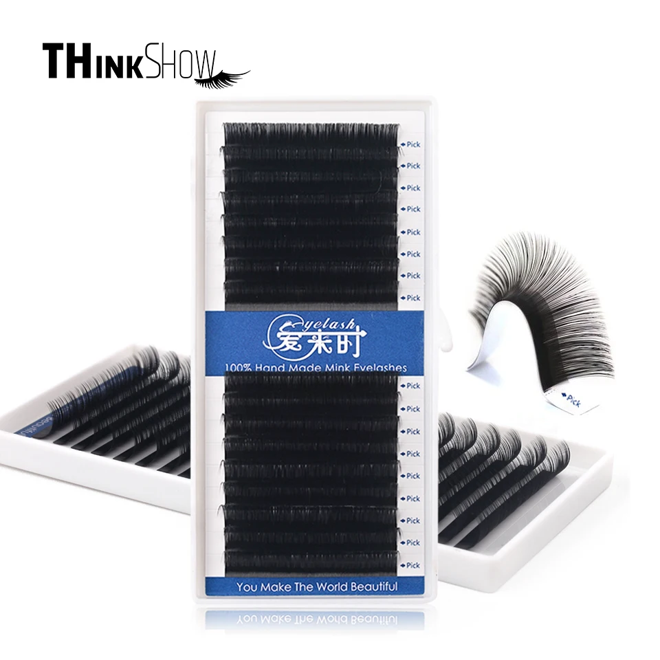 

THINKSHOW 16 Rows All Size Individual Eyelashes Extension Lashes Maquiagem Cilios for Professionals Soft Natural Eye Lashes