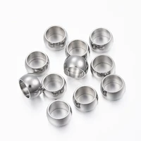 20pcs 8mm 304 stainless steel ring spacer beads big large hole loose beads for diy jewelry making bracelet accessories findings