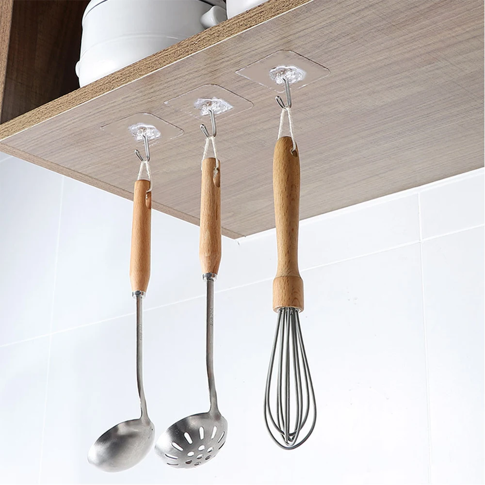 10 шт. водонепроницаемые Прозрачные настенные крючки бесшовные присоски