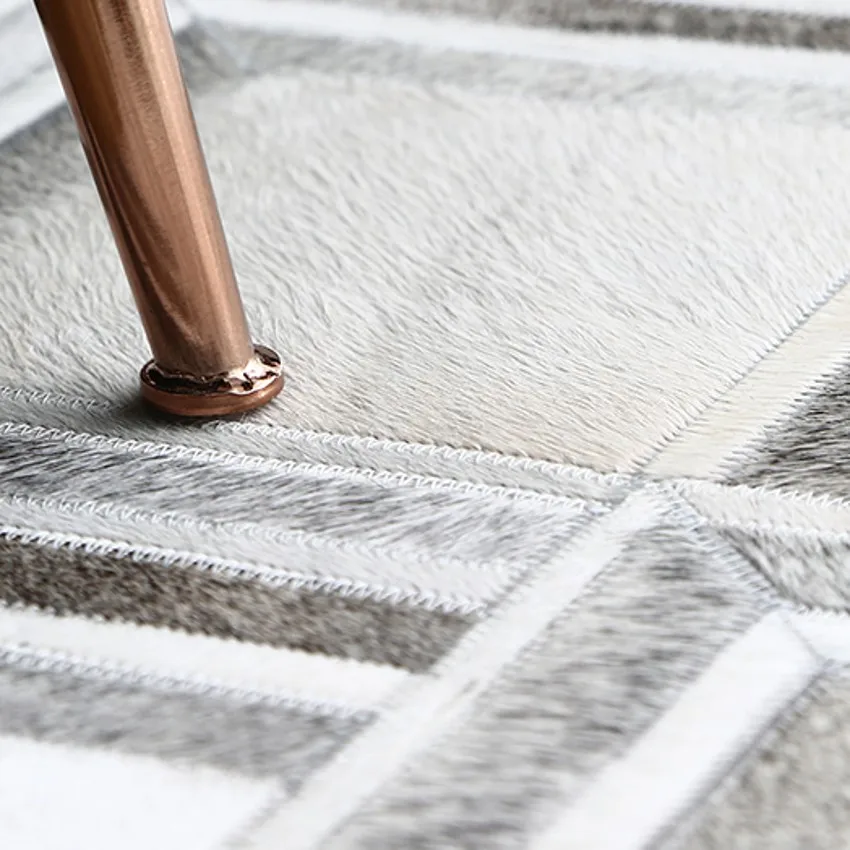 Роскошный кожаный ковер ручной работы в американском стиле натуральный мех