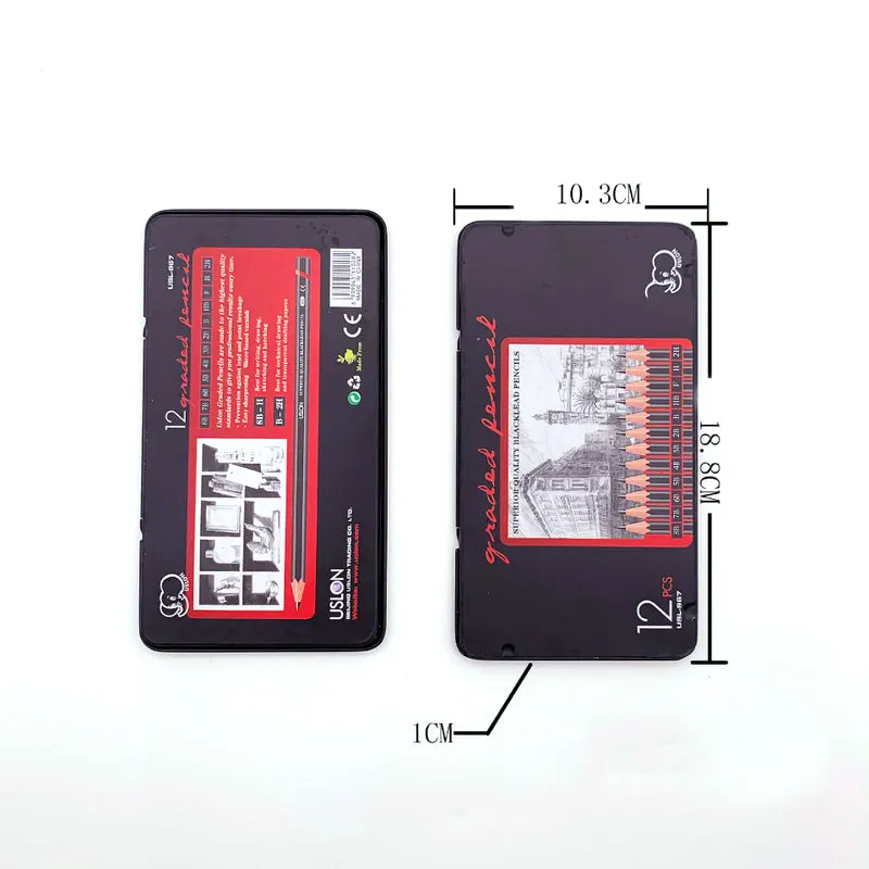 12 шт./лот набор карандашей для рисования 2H 8B Графитовые карандаши школы