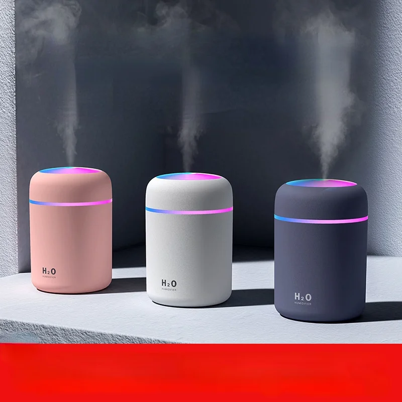 

Portable 300ml Electric Air Humidifier Aroma Oil Diffuser USB Cool Mist Sprayer with Colorful Night Light for Home Car