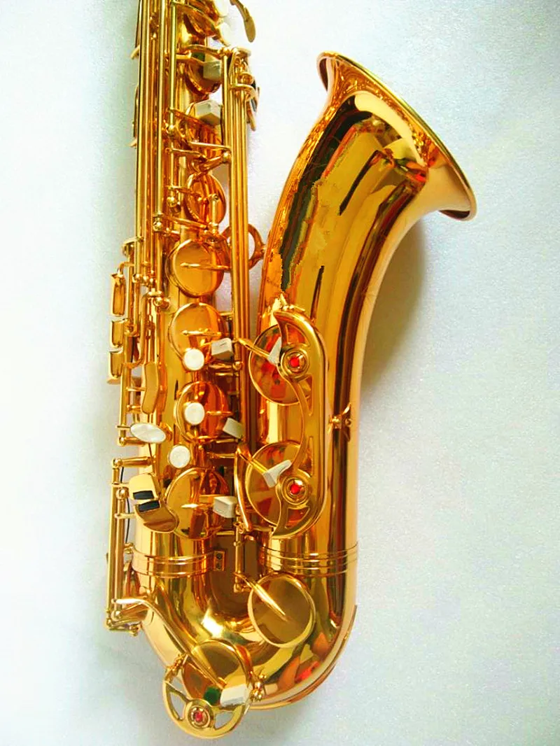 Тенор саксофон инструменты B плоский Золотой Саксофон тенор электрофорез и чехол