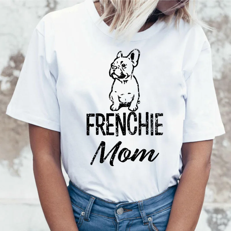 Футболка с французским бульдогом женская футболка Топ футболки femme мультфильм Harajuku kawaii корейский Забавный ulzzang одежда футболка
