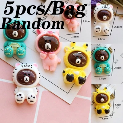 Random bear 5pcs1 100 мл Радужный слизик пушистый Пластилин для моделирования детей полимерные развивающие игрушки безопасный хлопок слизик антистресс Пластилин подарки - Цвет: Random bear 5pcs1