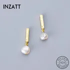 Серьги-гвоздики женские из серебра 925 пробы с барочным жемчугом