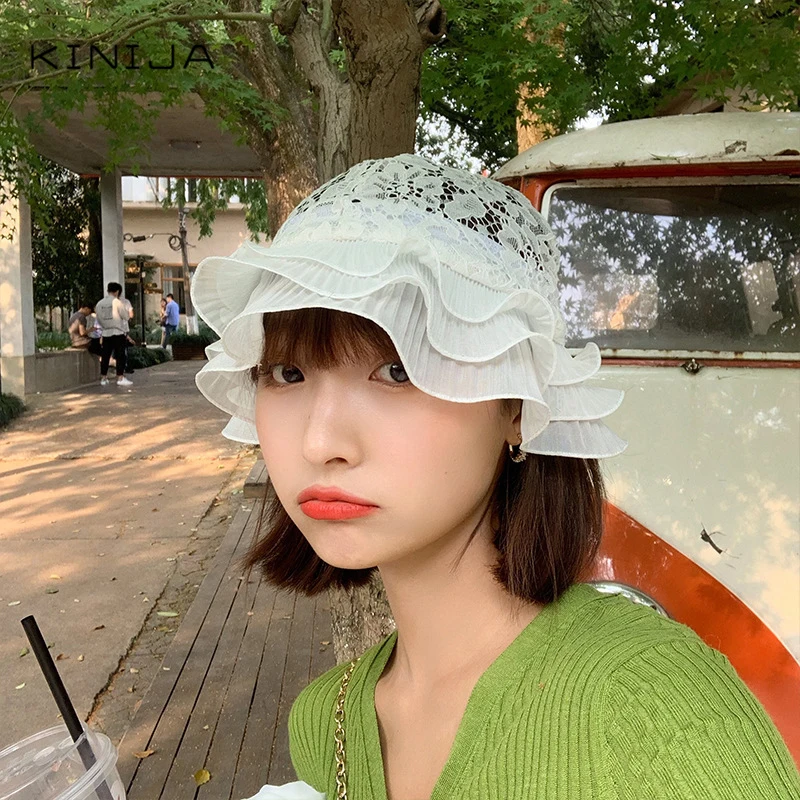 Женская летняя кружевная шляпа в Корейском стиле | Аксессуары для одежды