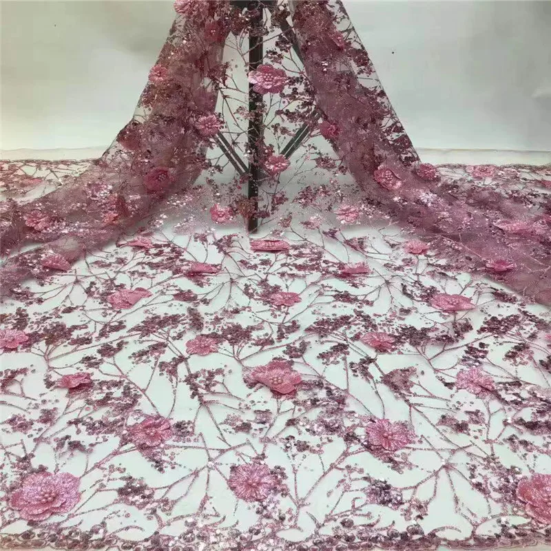 Красные африканские бусины кружевная ткань высокое качество французский тюль