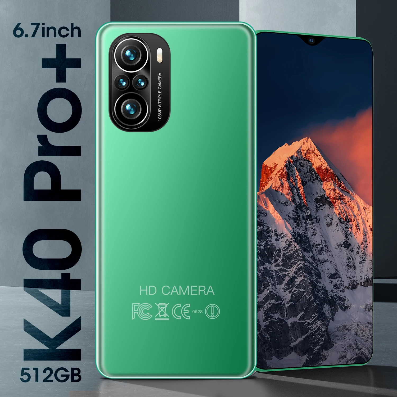 

K40 Pro+ Smartphone 6.7Inch 6000mah Android10 Dual SIM 5G 24+48MP HD Camera Fingerprint Unlock 16+512GB Global Version CellPhone