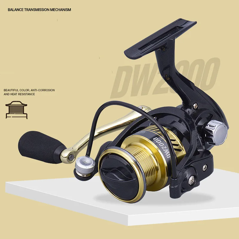 Waterproof Spinning Wheel Fishing Reel 5.2:1Max Drag 8Kg Aluminium Metal Coil Spool Spinning Wheel Reels Fishing Accessories