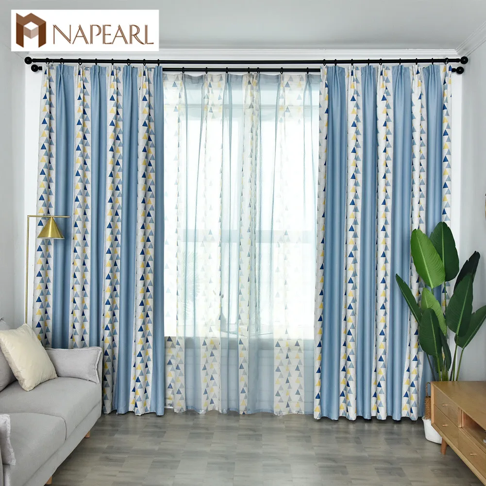 NAPEARL 1 шт. геометрический дизайн в полоску современный стиль падение матч тюль