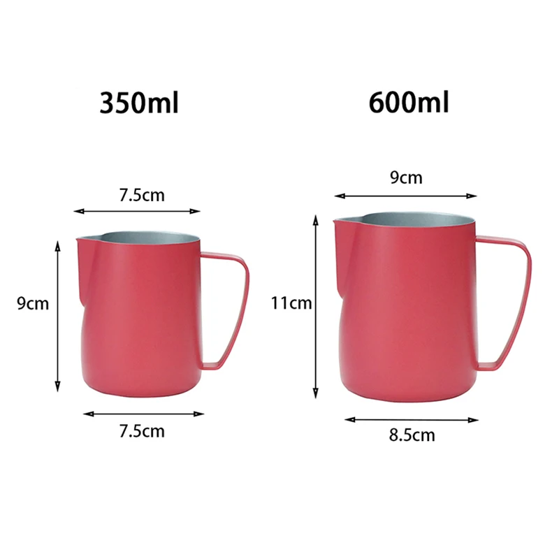

Stainless Steel Coffee Pots Frothing Pitcher Pull Flower Coffee Stencils Multi-function Coffee Latte Milk Container Coffeware