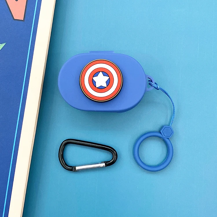 

Cartoon Silicone Earphone Case for Xiaomi Redmi Airdots With Finger Strap Wireless Bluetooth Headphone Protective Cover Bags