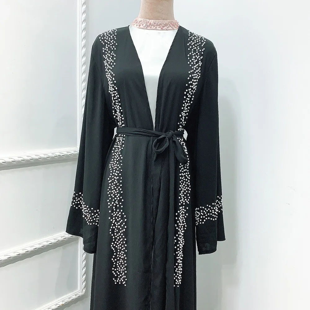 

Dubai Abaya Kimono Cardigan Hijab Muslim Dress Caftan Marocain Abayas For Women Qatar Islam Clothing Robe Kaftan Djellaba Femme