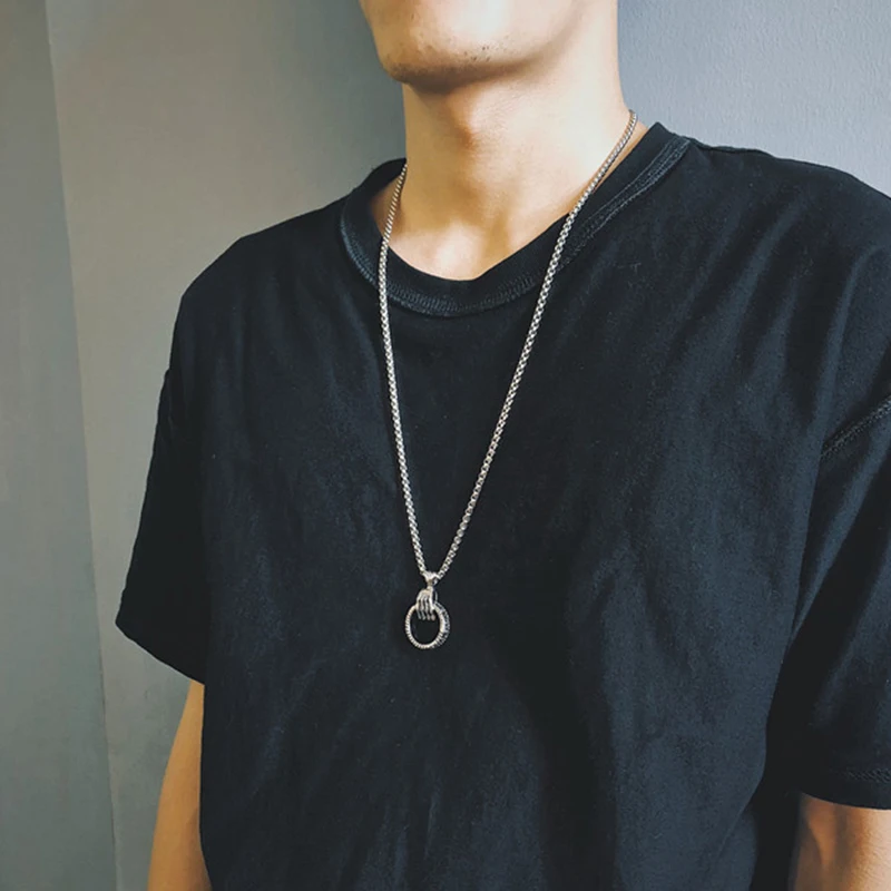 

Sweater chain pendant hand ring cross necklace men and women couple necklace jewelry ornaments