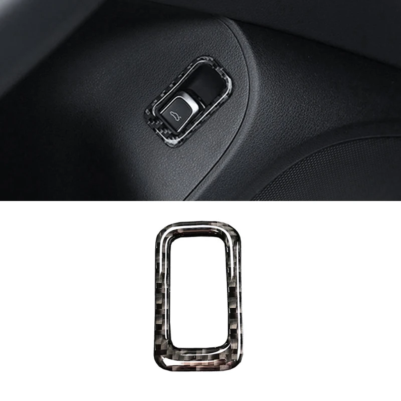 

For Audi Q5 2009 2010 2011 2012 2013 2014 2015 2016 2017 Carbon Fiber Car Trunk Switch Panel Frame Cover Trim
