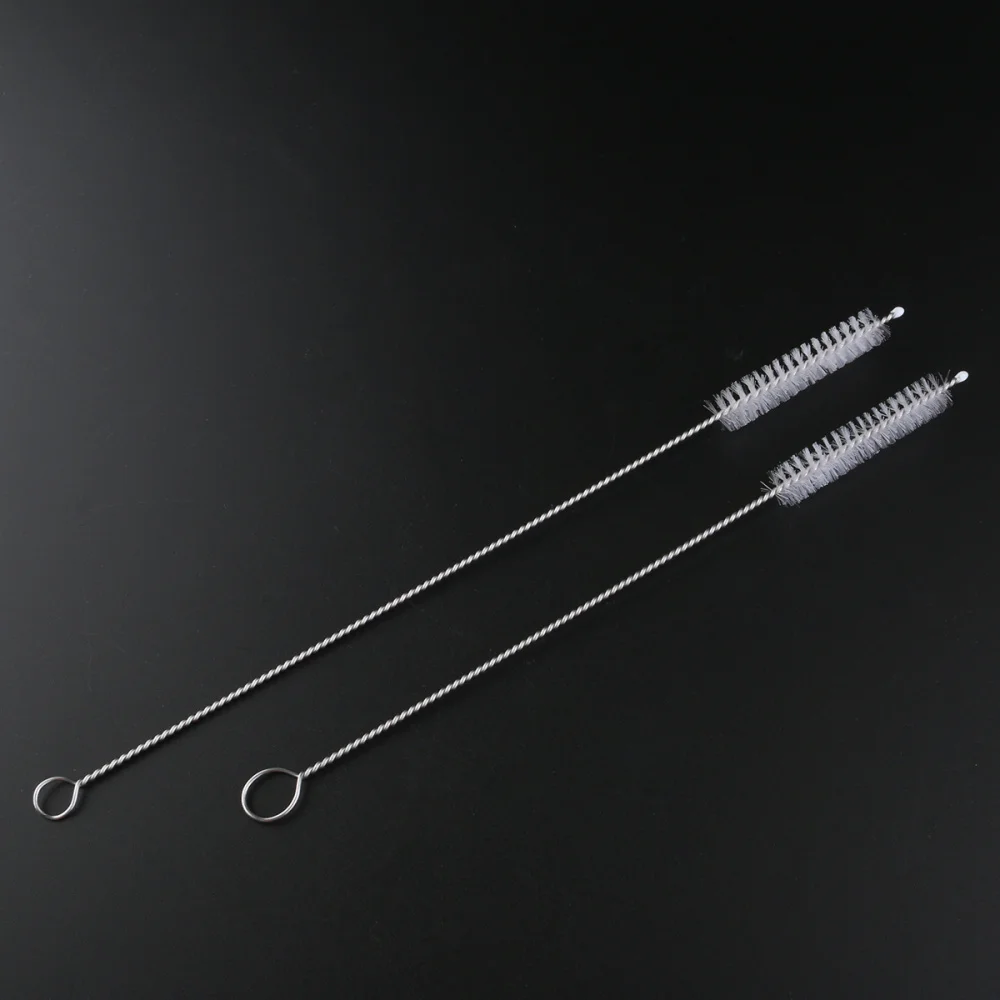 

5 Pcs 20x0.8cm Stainless Steel Drinking Straw Brush Cleaner Brush for Straws