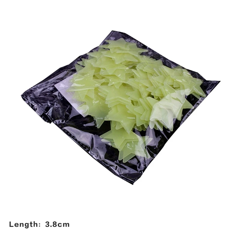 

100pcs Stars Glow In The Dark Night Lighting Art Wall Stickers For Kids Room Home Decoration Accessories