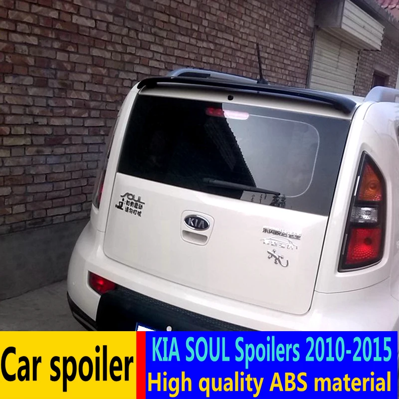 Для Kia Soul спойлер 2010-2015 высокое качество ABS Материал Автомобильный задний крыло