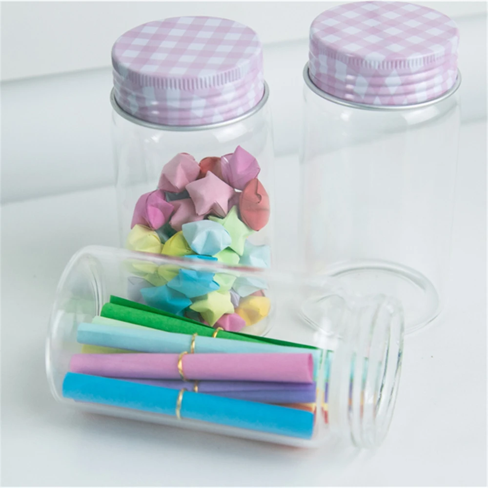 100ml Customized Glass Jars Chromatic Aluminium Cap Empty Clear Vitreous Vials Refillable Containers 12pcs