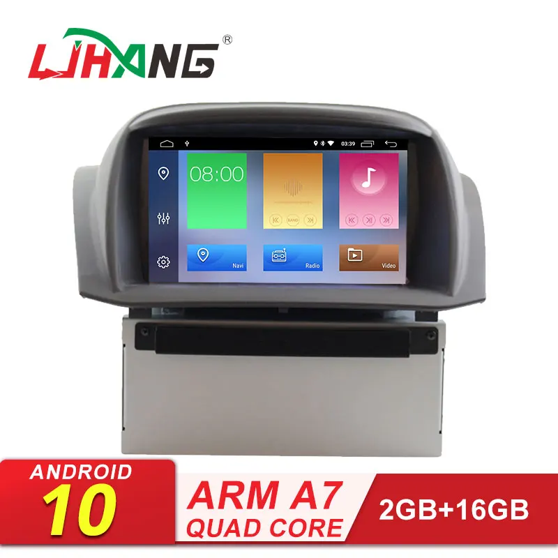 LJHANG автомобильный мультимедийный плеер Android 10 для Ford Fiesta 2008- wifi 2 Din автомобильный DVD радио плеер gps Навигация стерео ips авто