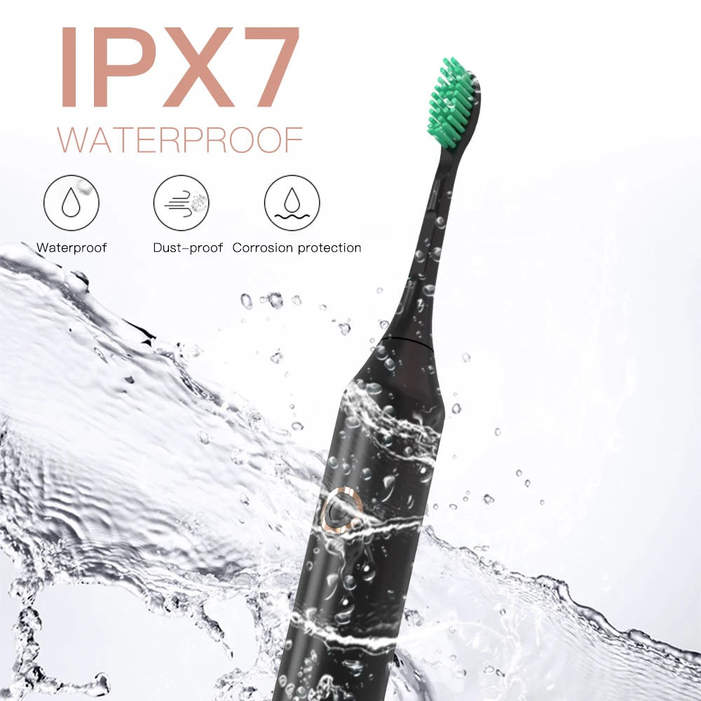 3 режима звуковая электрическая зубная щетка интеллектуальная ЖК-USB