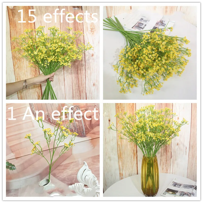 Искусственным звездным Цветочная композиция для вазы украшения дома невесты с