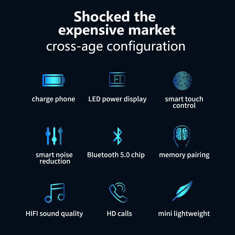 F9 TWS беспроводные наушники Bluetooth 5,0 Светодиодный дисплей питания беспроводные Bluetooth наушники 8D стерео гарнитура с 2000 мАч power Bank