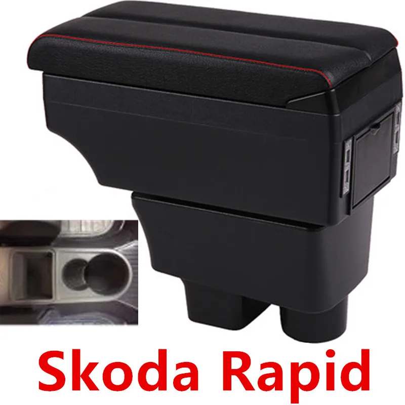 Для Skoda Rapid подлокотник коробка центральный магазин содержимое коробка с USB интерфейсом