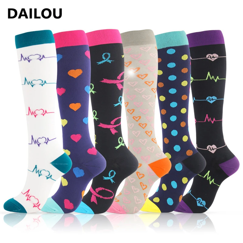 

Эластичные нейлоновые компрессионные чулки унисекс, женские дышащие Спортивные Чулки для фитнеса, кемпинга, футбола, защитные колготки для...