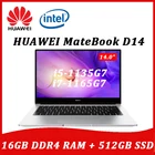 Huawei MateBook D 14 2021 ноутбук i7-1165G7 16 Гб ОЗУ 512 ГБ SSD 14-дюймовый полноэкранный ноутбук ультрабук