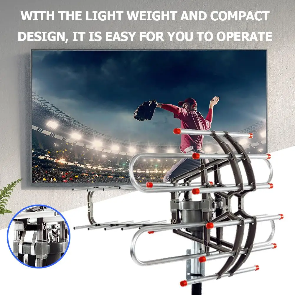 

Open Antenna Aluminum 360 Rotation UV Dual Frequency Practical Plastic TA-851B Home Video Equipment Accessories