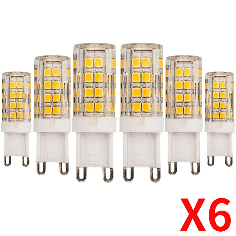 

6pcs/lot G9 G4 LED Lamp 5W Corn Bulb AC 220V-240V SMD 2835 Leds Lampada E14 LED Light 360 degrees Replace Halogen Lamp