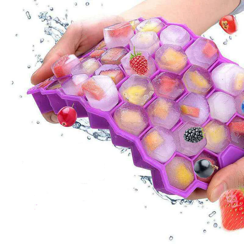 Лоток для льда в форме пчелиных сот на 37 кубиков|Емкости мороженого| |