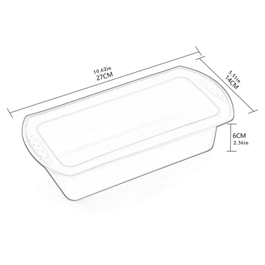 

4 Colors Rectangular Toast Bread Mold Silicone Bread Pan Non-stick Cake Bakeware Baking Mold Tray Form for Kitchen Accessories