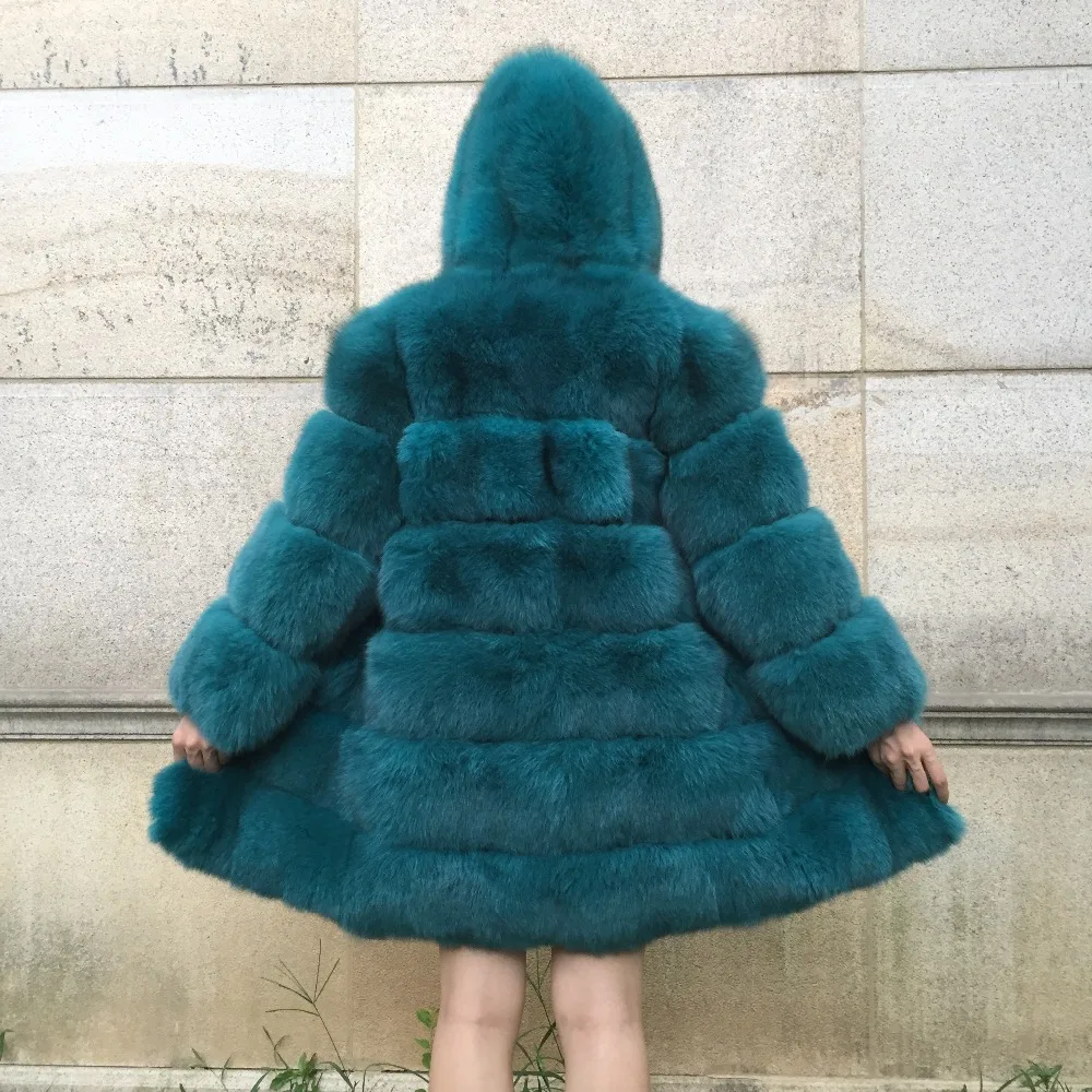 Шуба из натурального Лисьего меха fandy lokar зимняя женская шуба с