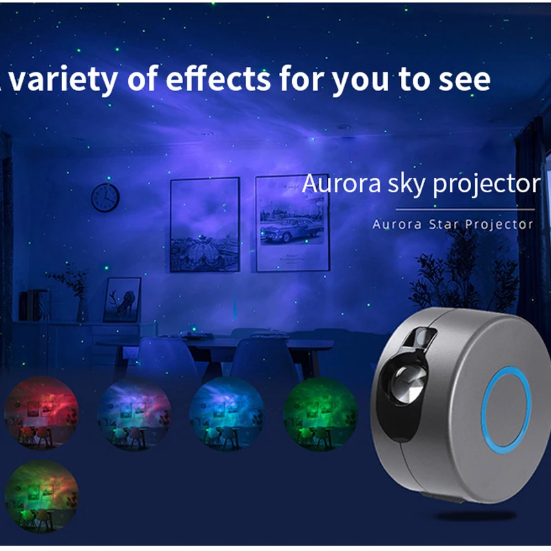 

Galaxy Led Projector Night Light Projection Lamp 6 Colors Star Sky Rotation The Ceiling Lamp for Bedroom Kids Gift Starry Lights