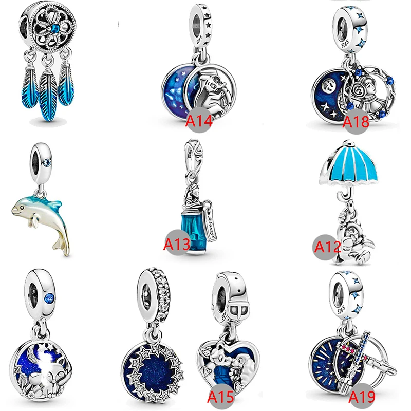 

High Quality S925 Sterling Silver Dolphin Dream Catcher Charm Beads Suitable For Original Pandora Bracelet DIY Ladies Jewelry