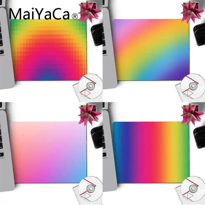 

MaiYaCa радужные цвета красивый коврик для мышки в стиле аниме маленький коврик для мыши геймер 29x25 см компьютерный игровой коврик для мыши