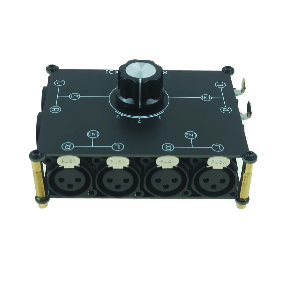 Аудиовыключатель SOLUPEAK X31 XLR Balance 3(1)-in-1(3)-Out источники сигналов переключатель