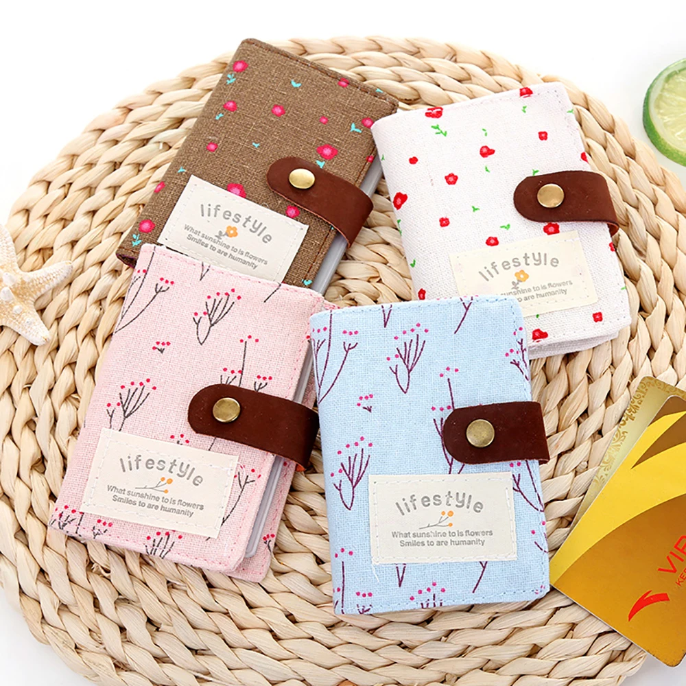 Новинка 2020 цветочный женский держатель для кредитных карт 20 бит банковских милый