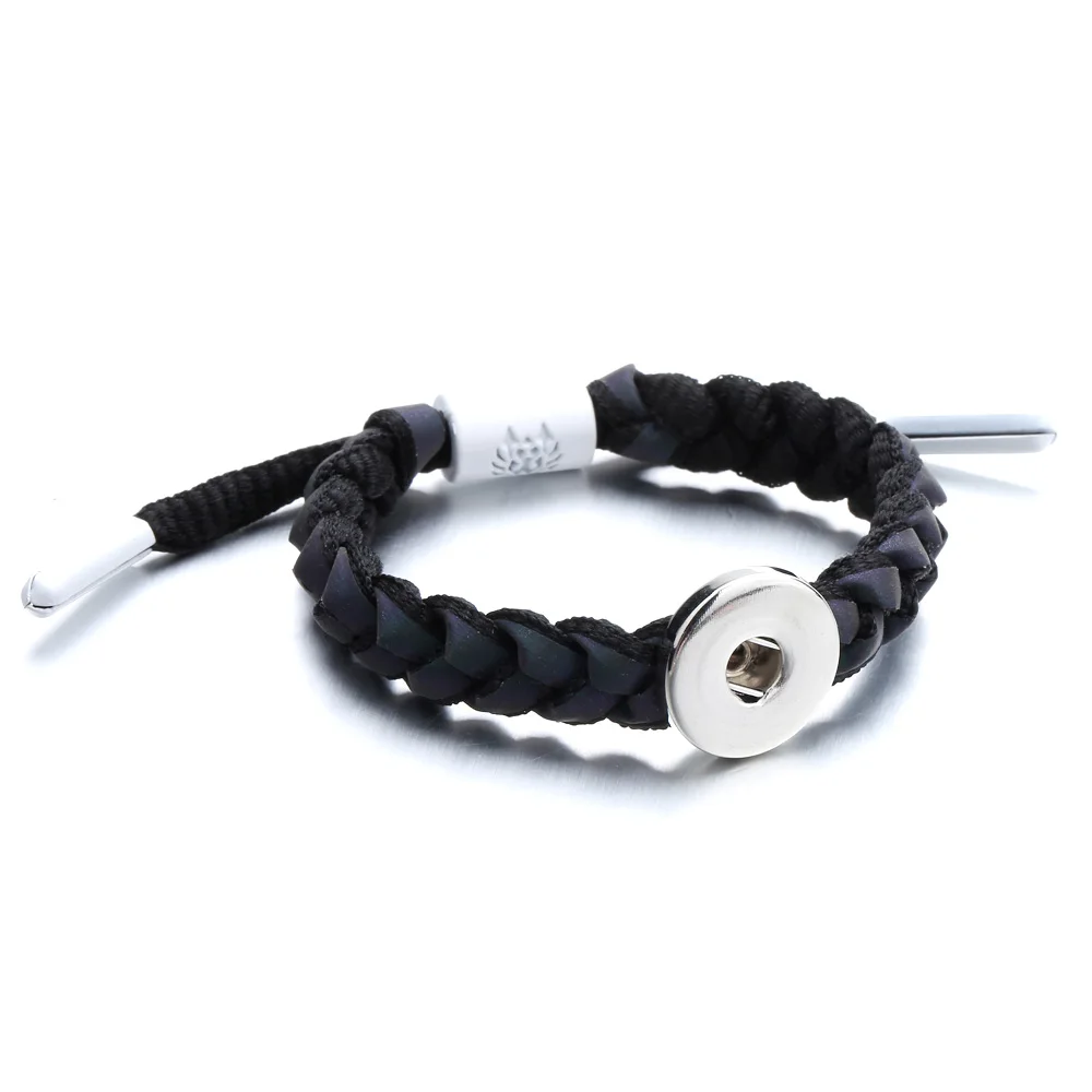Регулируемые плетеные шнурки Bloomer браслеты с кнопками 18 мм ювелирные изделия