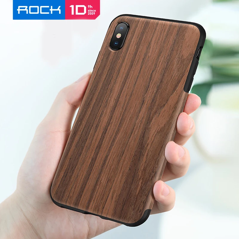 Чехол Rock для iPhone XS Max чехол под дерево+ ТПУ защитный чехол на заднюю панель для iPhone XR чехол Прямая поставка